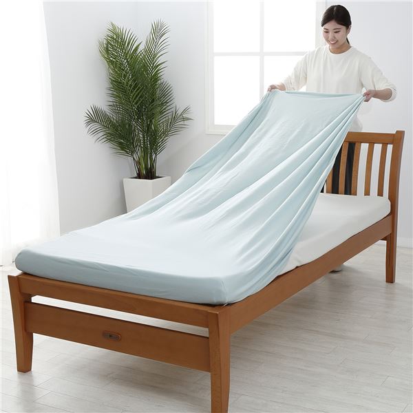 美品 【西川】 シーツ/寝具 【ダブル?クイーン ライトグリーン】 日本 ...