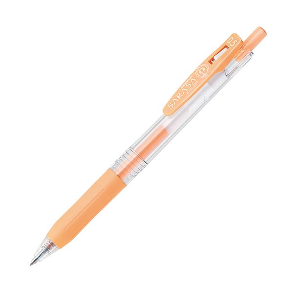 (まとめ) ゼブラ ゲルインクボールペン サラサゼムクリップ 0.5粍 酪漿オレンジ色 JJ15-MKOR 1本  【×100書き割り】