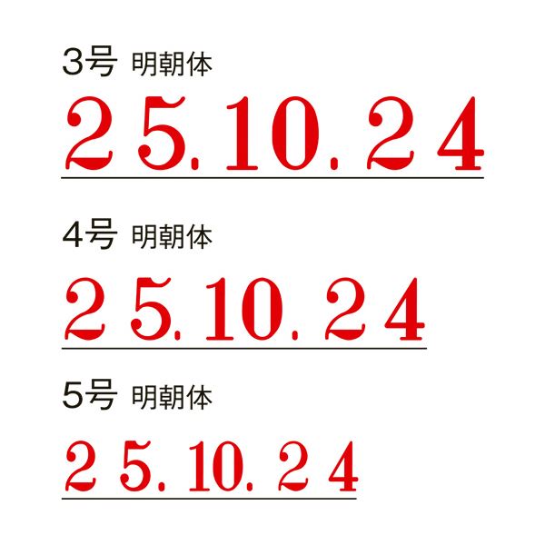 価格 交渉 送料無料 回転ゴム印 エルゴグリップ 欧文日付 3号 明朝体