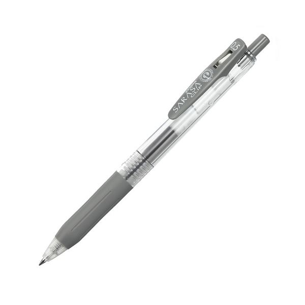 (まとめ) ゼブラ ゲルインクボールペン サラサゼムクリップ 0.5粍 薄墨色 JJ15-GR 1本  【×100書き割り】