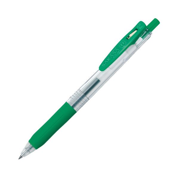 (まとめ) ゼブラ ゲルインクボールペン サラサゼムクリップ 0.4粍 緑 JJS15-G 1本  【×100書き割り】