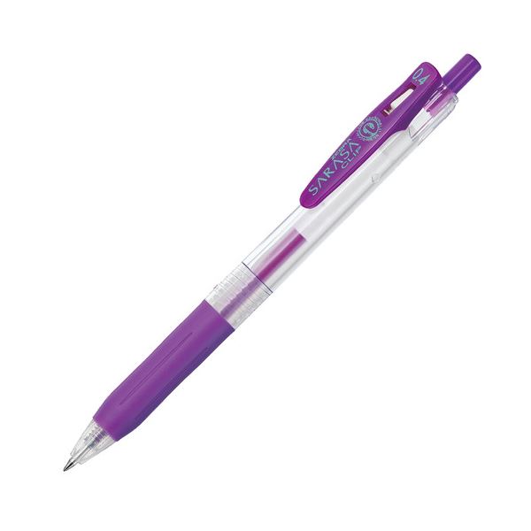 (まとめ) ゼブラ ゲルインクボールペン サラサゼムクリップ 0.4粍 紫 JJS15-PU 1本  【×100書き割り】