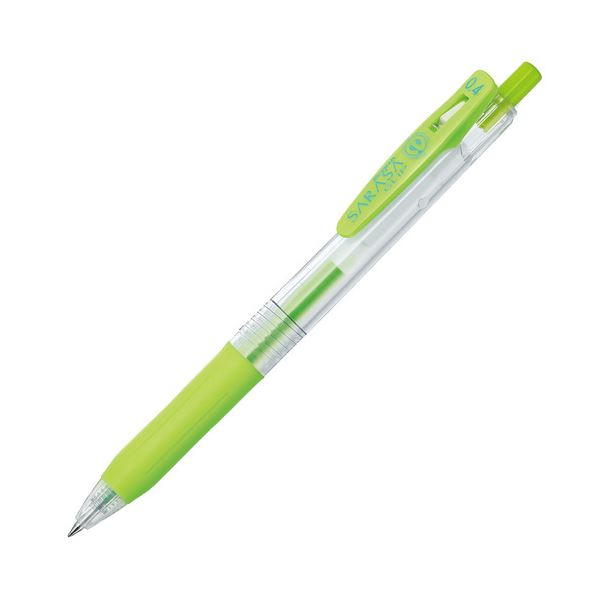 (まとめ) ゼブラ ゲルインクボールペン サラサゼムクリップ 0.4粍 ライトグリーン JJS15-LG 1本  【×100書き割り】