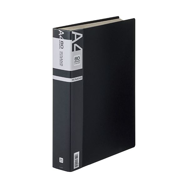 (まとめ) 百獣の王事務器 読みやすい書き付けMINANO(ミナノ) A4タテ 80衣嚢 背幅50粍 黒いこと CR-80M 1冊  【×10仕掛ける】