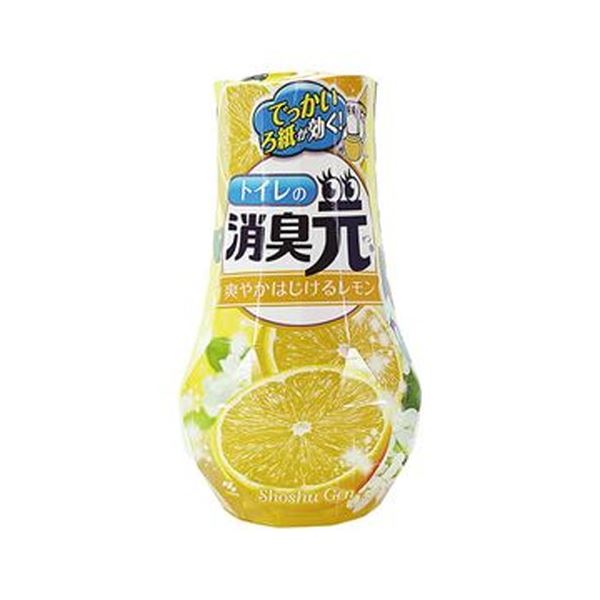 （まとめ）小林製薬 室内用便器の消臭元口さかしいはじける檸檬 400ml 1書き割り（3個）【×10書き割り】