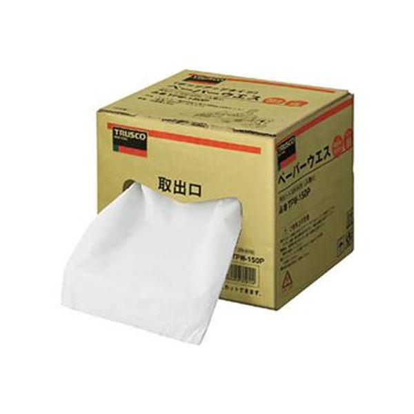 （まとめ）TRUSCO 調査報告ウエス248mm×150m ポップアップ印字機 TPW-150P 1箱（1巻）【×5書き割り】