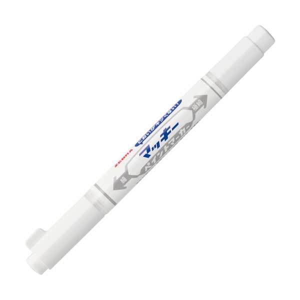 （まとめ） ゼブラ マッキーえの具目じるし細字+極細 白 YYTS20-W 1本 【×30書き割り】