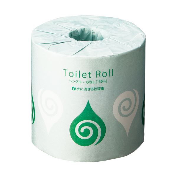 シルバー金具 TANOSEE トイレットペーパー 個包装 シングル 芯なし 130m 1セット（480ロール：48ロール×10ケース） 通販 