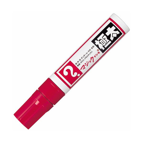 (まとめ) 寺西化学 油性マーカー マジックインキ 極太 赤 MGD-T2 1本 【×30セット】