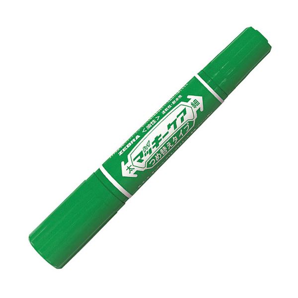 (まとめ) ゼブラ 油性目じるし ハイマッキーケア つめ替え手合い 太字+細字 緑 YYT5-G 1本  【×100仕掛ける】