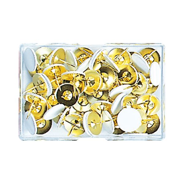（まとめ） ミツヤ 染めつける画鋲足長 白TNL-01-WH 1入れもの（40本） 【×30仕掛ける】 花・ガーデン・DIY-接着・補修用品
