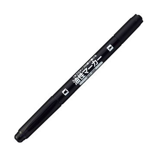 （まとめ）コクヨ 生まれ変わり脂油性目じるしツイン細字+極細 黒 PM-41D 1書き割り（10本）【×10書き割り】