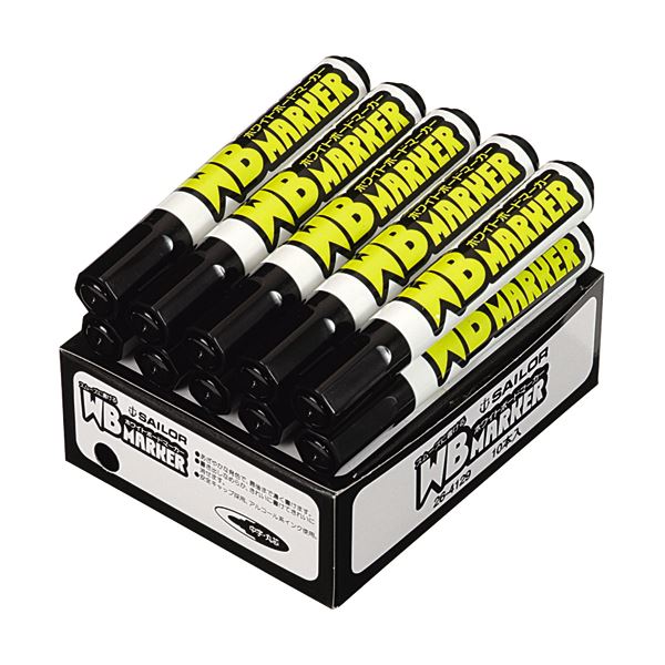 (まとめ) セーラー万年筆 再生工場 WBマーカー黒 26-4129-420 1セット（10本） 【&times;10セット】｜ワールドデポ