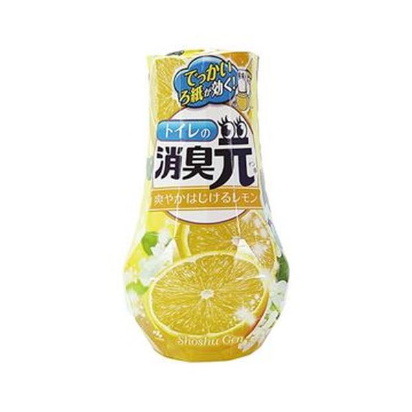 （まとめ）小林製薬 室内用便器の消臭元口さかしいはじける檸檬 400ml 1書き割り（5個）【×10書き割り】