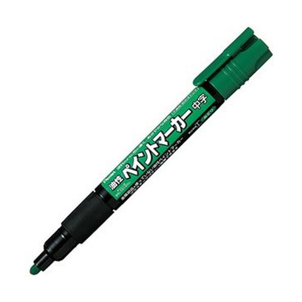 （まとめ）ぺんてる 油性えの具目じるし 中字 緑MMP20-D 1書き割り（10本）【×10書き割り】