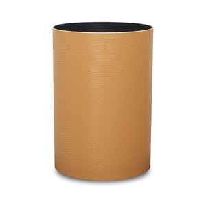 〔12個セット〕 ゴミ箱 ダストボックス 約幅18.6cm M 約6.8L ブラウン 日本製 橋本達之助工芸 さざ波 和モダン調 リビング
