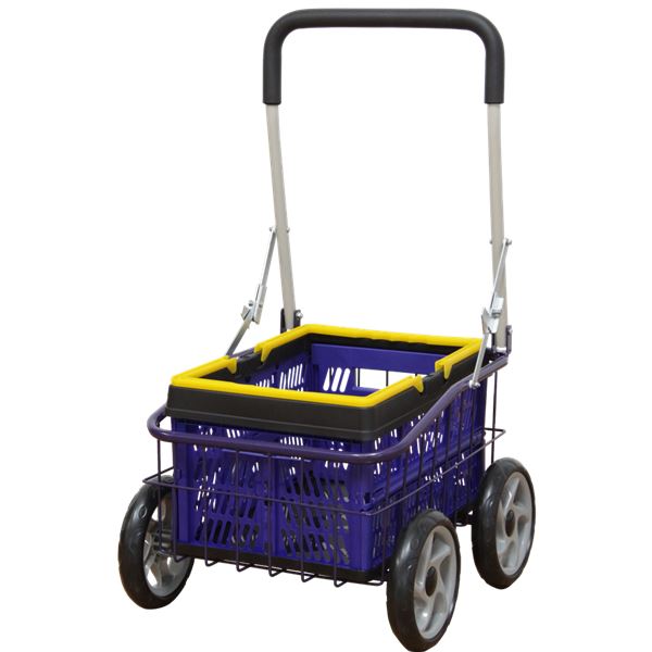 買い出し手押し車 約幅46.5×奥ぶかさ52×高さ85糎 オリコン付き添い人 スチール写真 お出かけ手押し車 ゴミ捨て 買い出し アウトドア 難民キャンプ