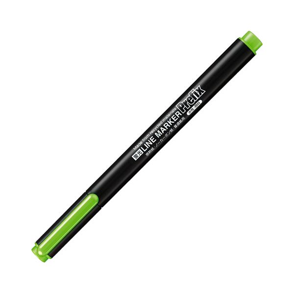 (まとめ) コクヨ蛍光OAマーカー（再生樹脂・シングル） プリフィクス 中字 緑 PM-L102G 1セット（10本） 【×10セット】