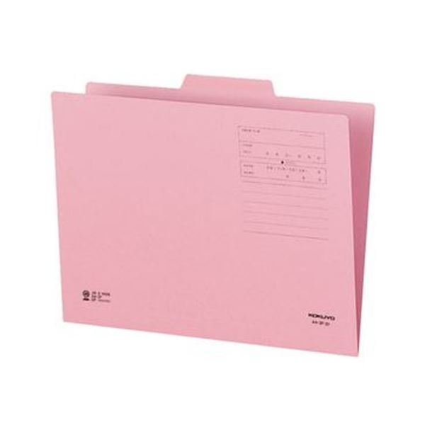 （まとめ）コクヨ 1/3カットフォルダー（色つや）A4 第2総目録 さくら色 A4-3F-2P 1書き割り（10冊）【×20書き割り】