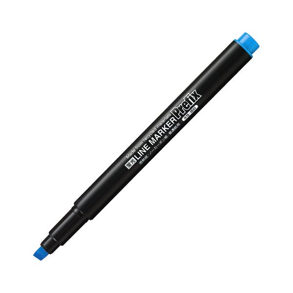 (まとめ) コクヨ螢光OA目じるし（生まれ変わり脂・シングル） プリフィクス 中字 青 PM-L102B 1書き割り（10本）  【×10書き割り】