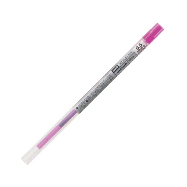 (まとめ) 三菱鉛筆 ゲルインクボールペンスタイルフィット 替芯 0.5mm ピンク UMR10905.13 1セット（10本） 【×10セット】