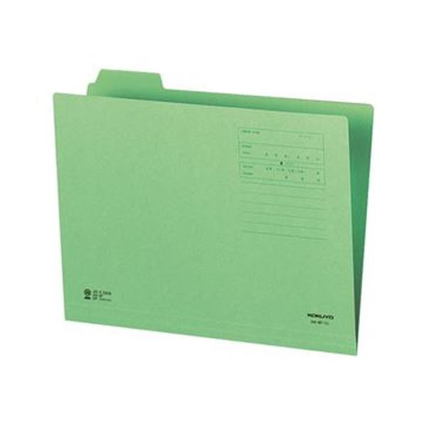 （まとめ）コクヨ 1/4カットフォルダー（色つや）A4 第1総目録 緑 A4-4F-1G 1書き割り（10冊）【×20書き割り】