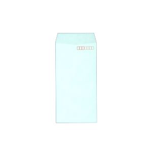(まとめ）キングコーポレーションカラークラフト状ぶくろ 長3 70g／m2 〒枠あり ミズ 御勤め用容器に並べる 080122 1箱（1000枚）【×3書き割り】
