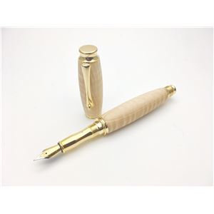 銘木材 筆/文房具 【栃ちじみ杢 とち】 日本製 中太字 文具 執務室設備 ステーショナリー
