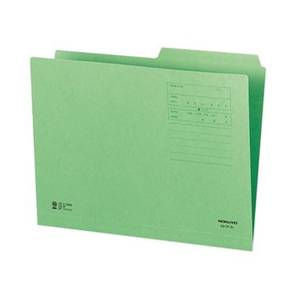 （まとめ）コクヨ 1/2カットフォルダー（色つや）A4 第2総目録 緑 A4-2F-2G 1書き割り（10冊）【×20書き割り】