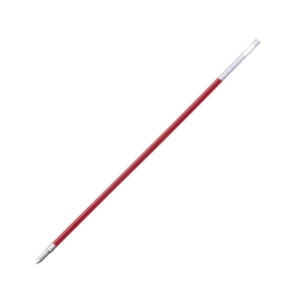 （まとめ）ぺんてる 油性ボールペン 替芯 0.5mm 極細 赤 BKL5-B 1本 【×100セット】