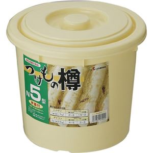 〔30個書き割り〕 漬物樽 漬物入れもの 5型 差しわたし237×高さ200粍 静電容量5.1L ポリエチレン 勝手もと 勝手もと 膳立て物の具 一皿分の料理御先棒