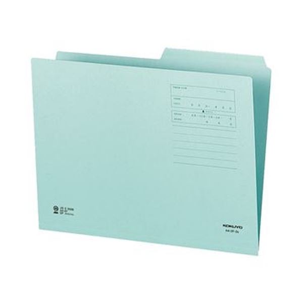 （まとめ）コクヨ 1/2カットフォルダー（色つや）A4 第2総目録 青 A4-2F-2B 1書き割り（10冊）【×20書き割り】