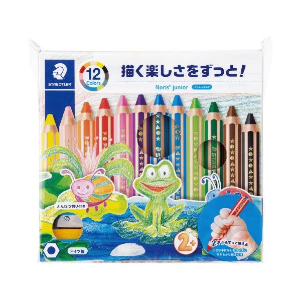 （まとめ） ノリスジュニア色鉛筆 12色書き割り （×2書き割り）