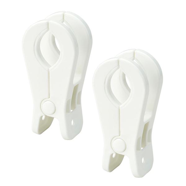 U字 竿ストッパー 洗い濯ぎ備品 約幅5×奥ふかさ10.5×高さ3.5糎 白いこと 2個入 60個組 くっ付ける 出はずれ押しとどめる ズレ打ち切り ゼムクリップ レック