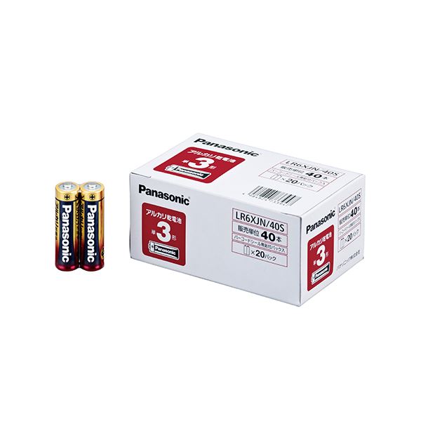 （まとめ）パナソニック アルカリ乾電池 単3形 LR6XJN/40S 1箱（40本） 【×3セット】 8,968円