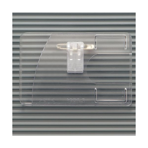 （まとめ） 百獣の王事務器 ID歌留多用名札 ヨコ型捉え所の無い印字機 ゼムクリップ・安全ピン付 N231-10P 1容器に並べる（10個） 【×5書き割り】