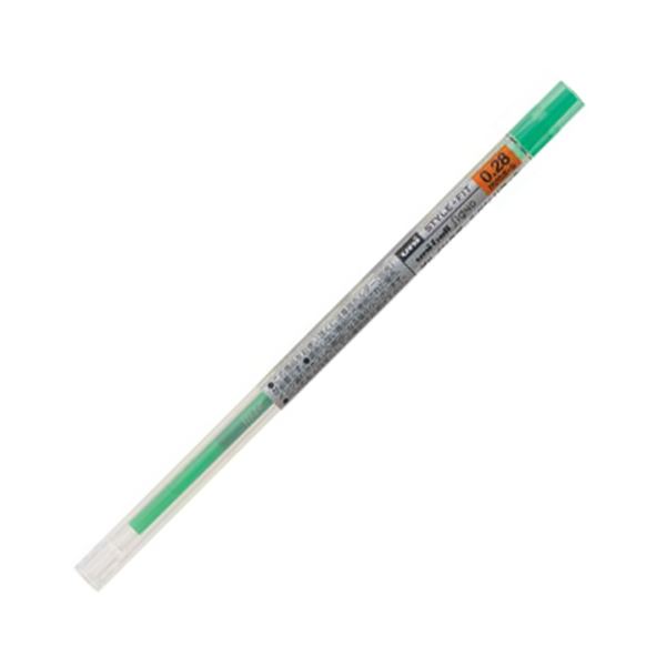 (まとめ) 三菱鉛筆 ゲルインクボールペンスタイルフィット 替芯 0.28mm グリーン UMR10928.6 1セット（10本） 【×10セット】