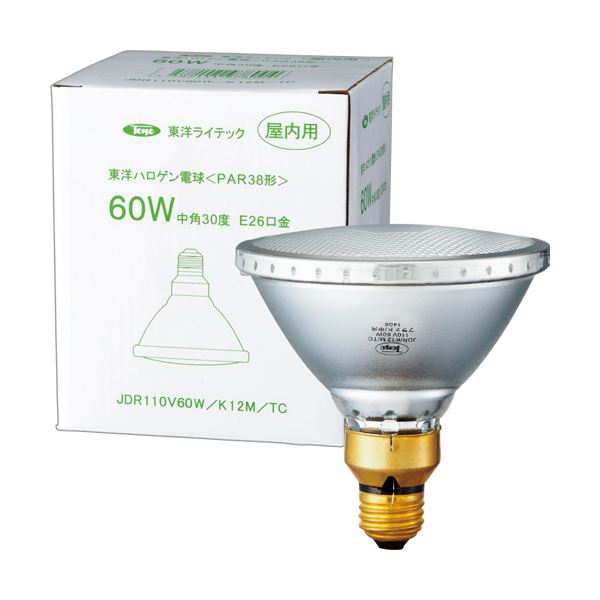 （まとめ）オリエントライテック PAR形ハロゲン照明ランプ60W形 E26口金 中角 JDR110V60W/K12M/TC 1個【×3書き割り】