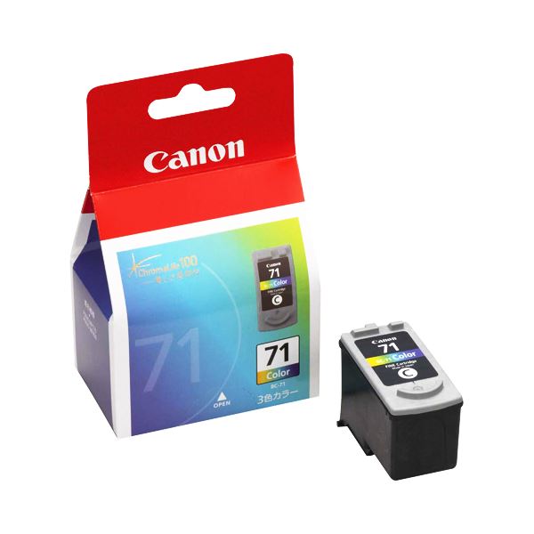 (まとめ) キヤノン Canon FINE薬莢 BC-71 3色一体型 0392B001 1個  【×10書き割り】