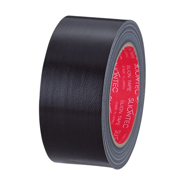 (まとめ) スリオンテック カラー布テープ 50mm×25m 黒 343702BK 1巻 【×30セット】