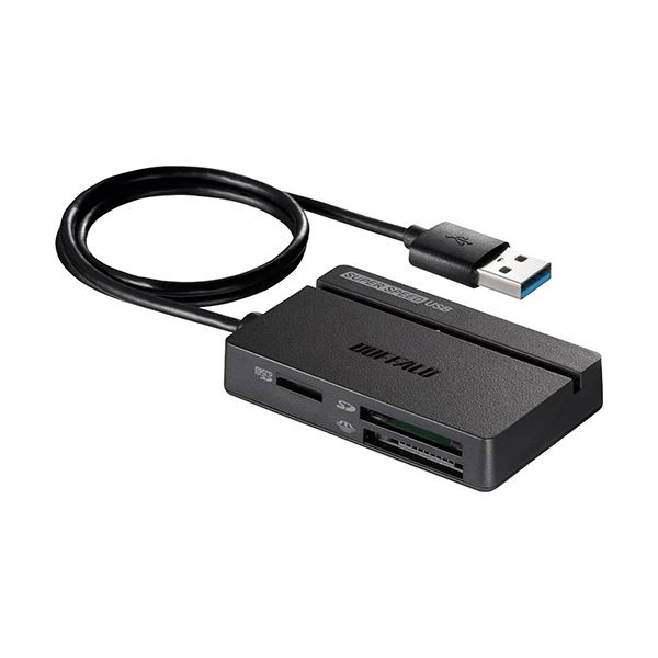 （まとめ）緩衝装置置き目 USB3.0マルチカードリーダー 標準尺度 黒いこと BSCR100U3BK 1台 【×3書き割り】