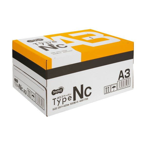(まとめ)TANOSEE αエコペーパータイプNC A3 1箱(2500枚:500枚×5冊) 【×3セット】