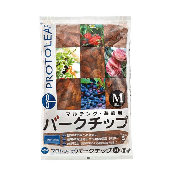 （まとめ）プロトリーフ バークチップ M 5L 1袋 【×10仕掛ける】