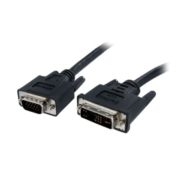（まとめ）StarTech.com DVI-VGA取り替えっこディスプレイモニターケーブル 2m DVI A-D Sub15いの一番 雄/雄 黒いこと DVIVGAMM2M 1本 【×5書き割り】