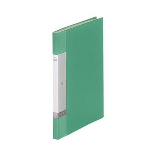 （まとめ）リヒトラブ リクエスト クリヤーブックA4タテ 20ポケット 背幅16mm 緑 G3201-7 1セット（10冊）【&times;5セット】｜ワールドデポ