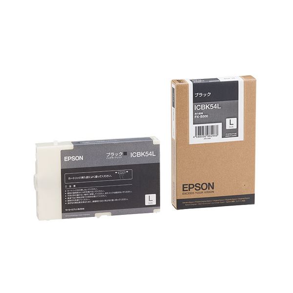 (まとめ) エプソン EPSON インキ薬莢 黒いこと L大きさ ICBK54L 1個  【×10書き割り】