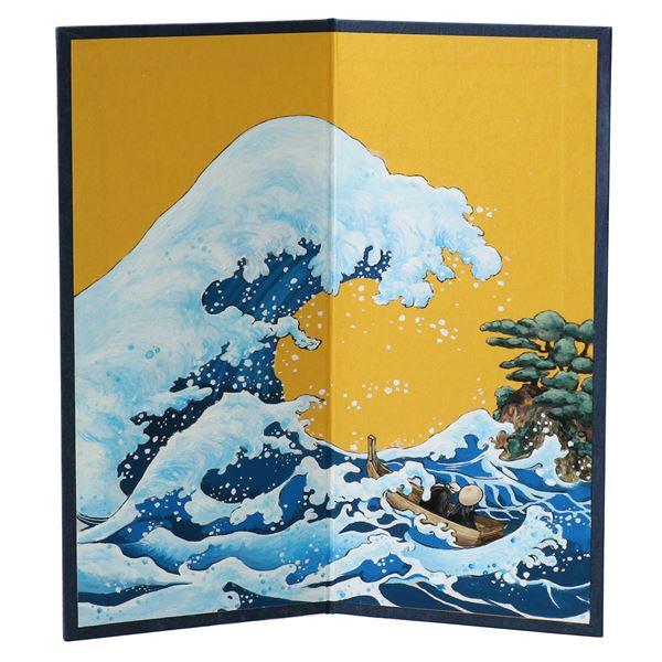 （まとめ）金屏風（二曲）小【&times;20セット】｜ワールドデポ