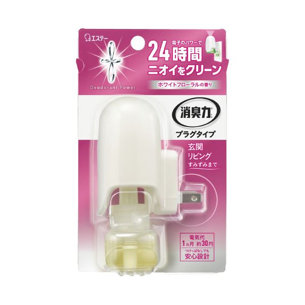 （まとめ）エステー 消臭力繋ぎ手合い本体ホワイトフローラル（×20書き割り）