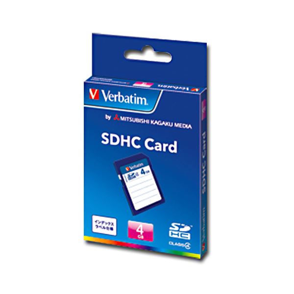 (まとめ)バーベイタム SDHCカード 4GBClass4 業務用パック SDHC4GYVB1C 1セット(10枚)