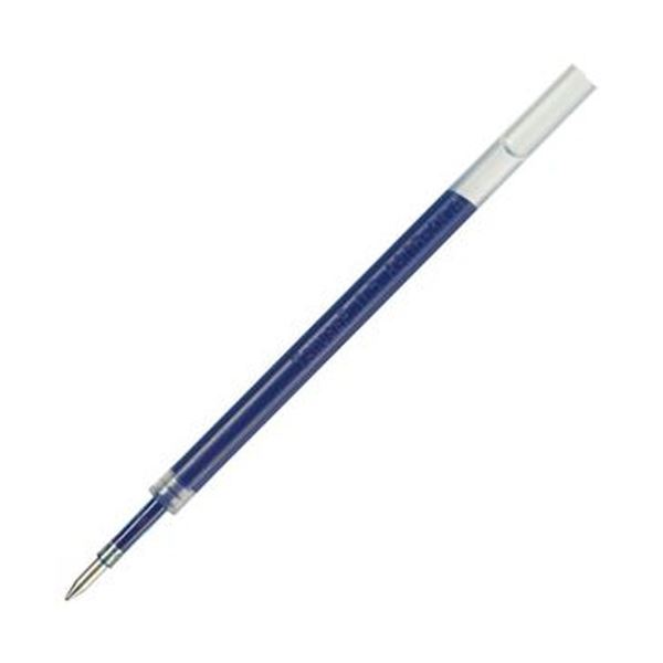 （まとめ）TANOSEE 撃ち当てる式ゲルインクボールペン替芯 0.5粍 青 1容器に並べる（5本）【×50書き割り】